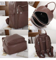 Mochila retro simple de cuero casual para viajes diarios, primera capa de cuero de vaca, mochila para mujer, bolso de cuero suave. - details 19