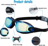 Gafas de Natación con Protección UV,Lentes de Silicona HD Ajustables,Gafas de Buceo para Mujer, Hombre, Adultos y Niños 13 + - details 1