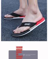 Zapatillas de hombre informales a la moda para interiores, zapatillas de inglete con Clip de verano, zapatos transpirables para hombre, sandalias de bloque de Color para el hogar, talla 40-47, novedad de 2024 - details 12