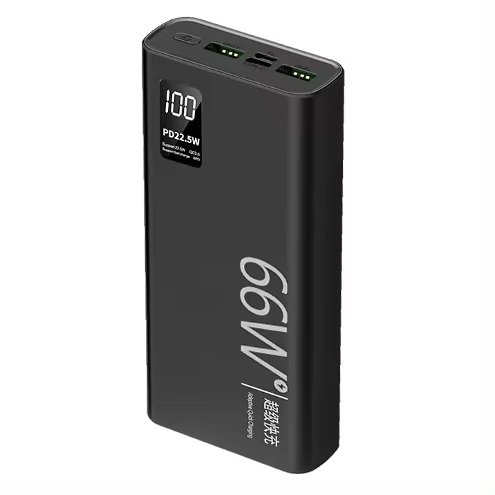 PowerBank 30000mAh 66W + PD20W carga rápida tipo-c * 1 + USB * 2 negro - 1
