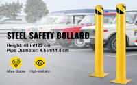 SucceBuy Bolardo de seguridad, Bolardo de barrera de seguridad, Barrera de seguridad de acero para tubería con recubrimiento en polvo para áreas sensibles al tráfico 
 ﻿ - details 0