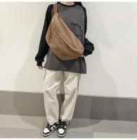 Riñonera de gran capacidad para mujer, bolsos de hombro tipo bandolera, riñonera informal, bolso sencillo para teléfono, riñonera de pana, bolso de plátano para mujer - details 22