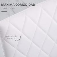 Juego de 4 Sillas de Comedor Tapizadas en Polipiel y Patas de Metal Sillas Modernas para Cocina Dormitorio Carga 120 kg 41x50x91 cm Blanco - details 4
