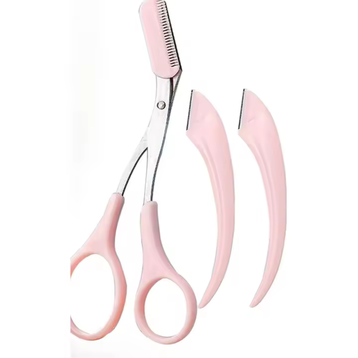 Tijeras profesionales para cejas, 3 piezas, con peine, peine, accesorios para depilación - 1