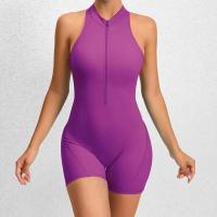 Ropa deportiva, ropa deportiva de gimnasio Twitter, conjunto de traje de yoga, mono de mujer, gris, morado y blanco - details 46