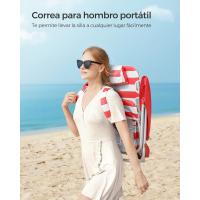 Silla de Camping Portátil Plegable, Ajustable, Bolsillos Laterales, Rojo y Blanco - details 5
