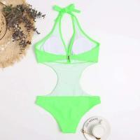 2023 sexy corte Trikini nuevo sólido Tre, escote en V profundo, espalda descubierta es un traje de baño Monokini para mujer Tre - details 8