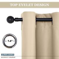 Cortinas Opacas con Ojales para salón, Cortina Aislantes térmicas para Dormitorio, 1 Pieza - details 30