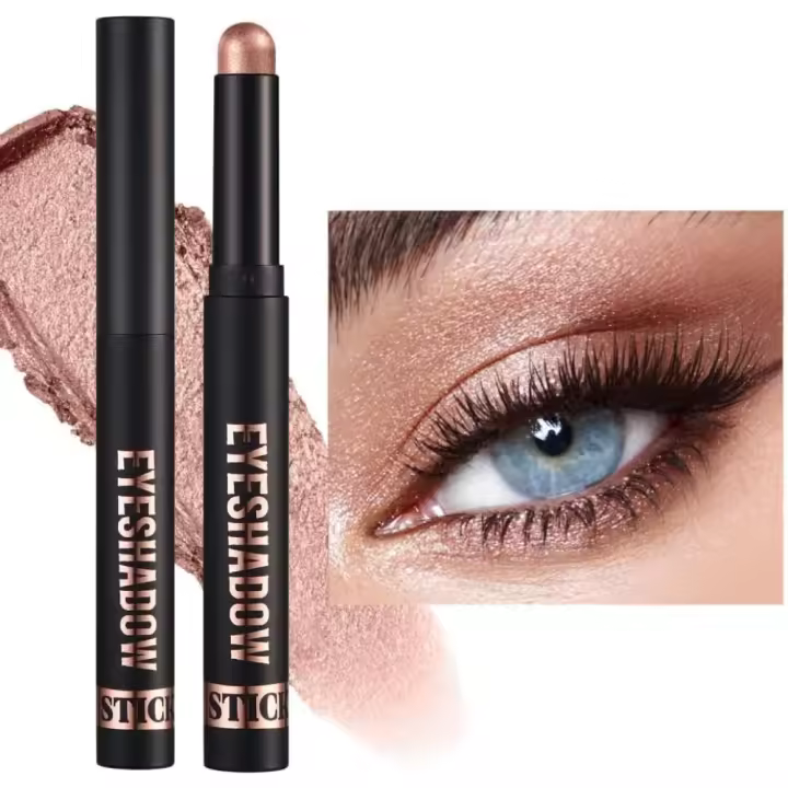 8 Uds sombra de ojos en barra crema blanda mate sombra de ojos crayón pintura brillante sombra de ojos crayón impermeable clásico juego de sombra de ojos palo brillante - 1