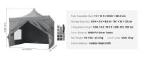 SucceBuy Toldo emergente de 10x10 pies con paredes laterales extraíbles, tienda impermeable resistente a los rayos UV para eventos al aire libre - details 1