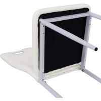 Sillas de Comedor Juego de 4 Sillas de Metal para Cocina, Silla de Mesa Comoda Silla con Asiento Tapizado, Negro - details 118
