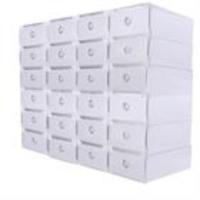 Cajas transparentes para zapatos, contenedor de plástico, organizador plegable, apilable, de PP, duradero, 20 piezas - details 0