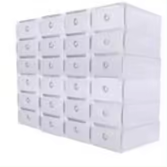 Cajas transparentes para zapatos, contenedor de plástico, organizador plegable, apilable, de PP, duradero, 20 piezas - 1