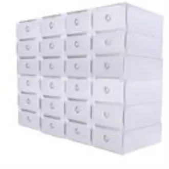 Cajas transparentes para zapatos, contenedor de plástico, organizador plegable, apilable, de PP, duradero, 20 piezas - 1