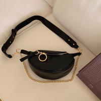 Bolso Cruzado de Cuero Falsio Elegante Correa de Cadena Chic, Diseño Sólido, Cierre de Cremallera, Perfecto para Uso Diario, Viajes y Actividades al Aire Libre - details 1