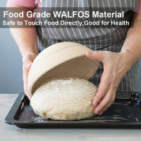 Walfos Cestas de fermentación de masa de ratán natural Cesta de prueba de pan de mimbre Baguette de campo Banneton de masa de pan francés - details 6