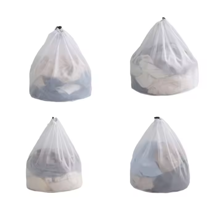 Bolsa grande para lavar la ropa, bolsa portátil para lavar ropa, organizador de red, sujetador sucio, calcetines, ropa interior, almacenamiento de zapatos, cubierta para lavadora de ropa, 4 Uds. - 1