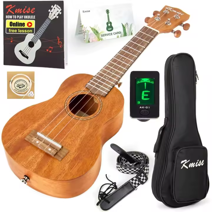 caoba con kit de principiante: funda Gig Bag, afinador, correa, cuerda y manual de instrucciones (idioma español no garantizado) - 1