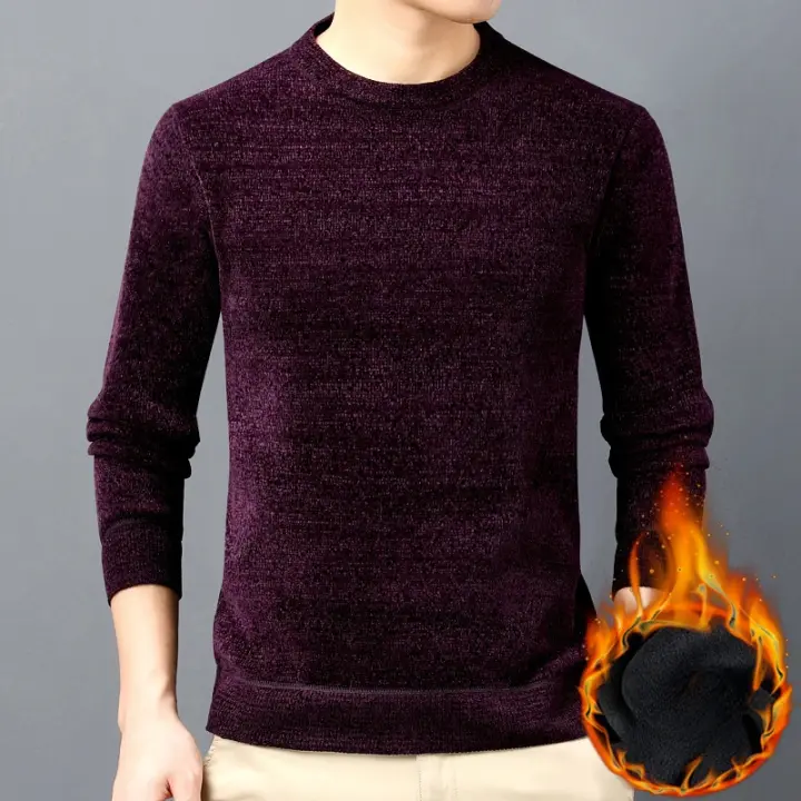 Jersey informal de manga larga con cuello levantado, blusa básica cálida de otoño e invierno para hombre, suéter de alta calidad - 1