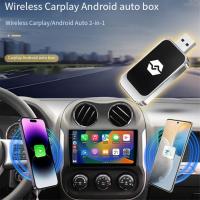 Adaptador inalámbrico USB 2 en 1 para coche, convertidor con cable, Carplay, Android - details 2
