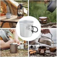 Taza de titanio para exteriores, villa turística, equipo de camping para picnic, 150ml - details 5