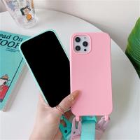 Funda de silicona mate con cordón y correa para collar cruzado para iPhone 16 15 14 Pro Max 11 12 13 XR X XS 6 7 8 Plus SE cubierta a prueba de golpes - details 20
