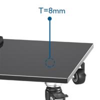 Soporte TV Ruedas para Pantallas de Plasma/LCD/LED de 30-70 Pulgadas hasta 40 kg, Soporte TV Suelo con 6 Ajustes de Altura Ajustable de Vidrio Templado de 2 Niveles, MAX VESA 600x400 mm - details 8