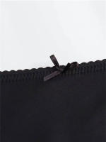 Falda Larga De Cintura Alta Para Mujer Mooyufon Textura De Satén Decoración De Lazo Vintage Chic Estilo Casual Polyester - details 16