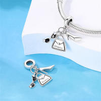 Dijes de plata de ley 100% para mujer, joyería fina DIY, regalo con cuentas de circón y Material metálico de piedra Natural - details 2