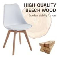 Silla escandinava - Juego de 8 sillas de comedor, silla escandinava negra 6