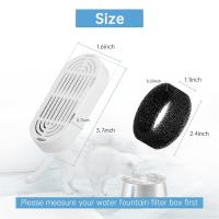 Reemplazo de filtro de fuente de agua para gatos, paquete de 3 + 3 filtros de repuesto para fuente de mascotas de acero inoxidable de 135oz y 108oz - details 3