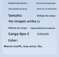 Mini pistola de fascia recargable, deportes, yoga, pistola de masaje de cuello portátil, masajeador de relajación muscular, fascia - details 0