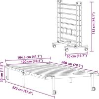 Estructura de cama sin colchón plegable de acero, marco de cama de metal, marco de cama plegable, base de cama - details 7