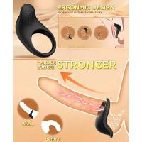 Leten Anillo Vibrador de Retraso de Ejaculación para Hombres Control APP Masajeador de Testículos - details 0