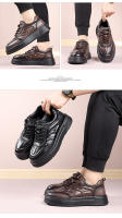 Nueva plataforma de cuero papá zapatos de los hombres súper calientes zapatos de moda de los hombres de la primera capa de cuero de vaca zapatos deportivos y de ocio - details 13