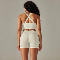 Conjunto de yoga para mujer, leggings y top de cintura alta, chándal sin costuras, tres conjuntos de entrenamiento para ropa de gimnasio - details 2