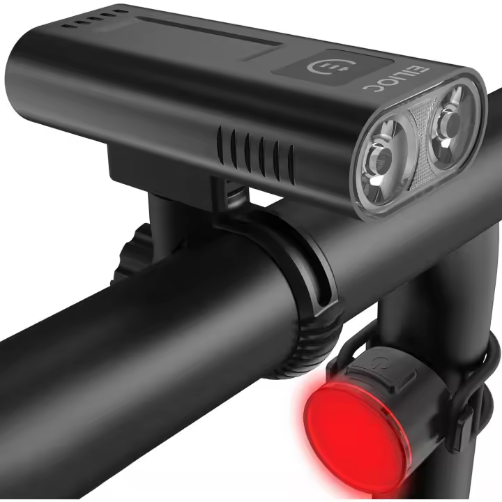 Luces Bicicleta Delantera y Trasera,Súper Brillante 2400 Lumen Luz para Bici Potente Led Recargable USB C Linterna Bicicleta Impermeable Foco MTB y Ciclismo Carretera - 1