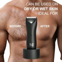 Kit de cortapelos profesional inalámbrico para hombres, afeitadora de barba y recortadora de nariz, pantalla LCD, aseo corporal impermeable - details 0