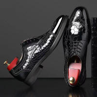 Brock en relieve oxfords zapatos de cuero para hombre - details 23