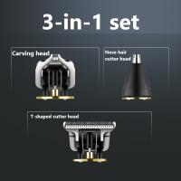 Kemei-cortadora de pelo inalámbrica para hombre, cortadora eléctrica multifuncional, recargable por USB, pantalla LCD - details 1
