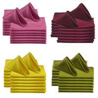 60 piezas de tela suave para restaurante, cena, café, té, toallas de 50x50cm, servilleta de satén para decoración de fiesta de cumpleaños y boda, servilletas de Navidad - details 3