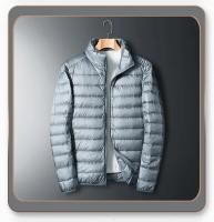Chaqueta holgada de plumas de ganso blanco, chaqueta ligera con capucha, cuello alto para hombre, corte ajustado con capucha juvenil - details 23