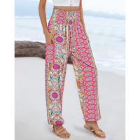 2025 Europa Y Los Estados Unidos Nuevo, Primavera Y Verano Señoras Suelta De Cintura Alta Impreso Pantalones Casuales Mujer - details 13