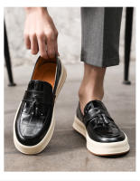 Zapatos de cuero Verano para hombres Jóvenes Estilo británico Mocasines perezosos Zapatos Doudou casuales - details 10