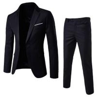 Trajes de boda elegantes para hombre, conjunto de 2 piezas, chaquetas, chaleco, pantalones, Blazers de lujo, traje Formal, moda clásica, disfraz completo 2024 - details 4