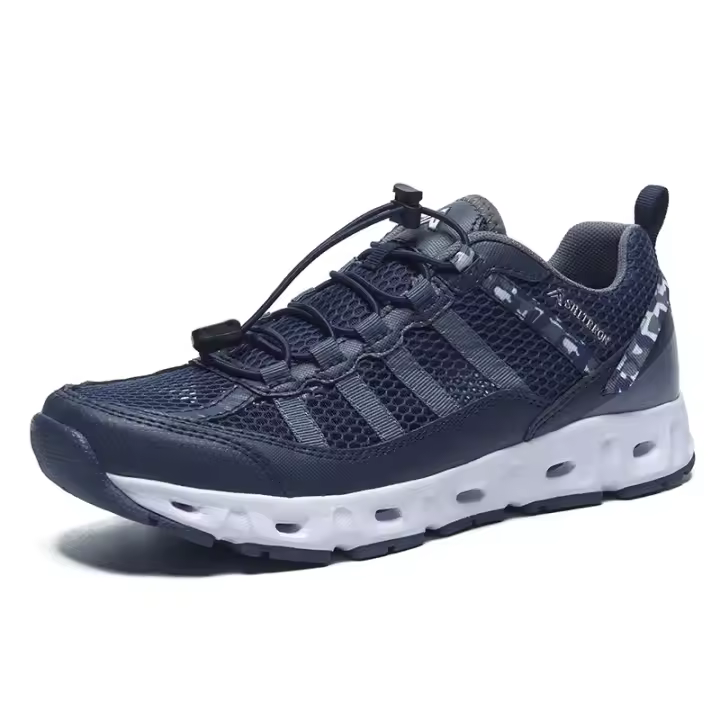 Zapatos de malla transpirables para Hombre, Zapatillas ligeras y cómodas, informales con cordones, planas, a la moda, novedad - 1