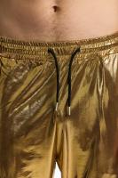 Modo Superficie brillante estampage à chaud hommes pantalons décontractés Harajuku Hip Hop Disco danse Streetwear cordon discothèque pantalon - details 4