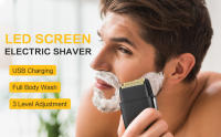 Maquinilla de Afeitar Eléctrica, Maquinilla de Afeitar Eléctrica para Cara de Hombre, Afeitadoras Eléctricas para Hombres, Afeitadora de Lámina 3 Velocidades Ajustables Recargable Impermeable Afeitadora Apretada con Pantalla LED para Afeitadoras de Cara - details 0
