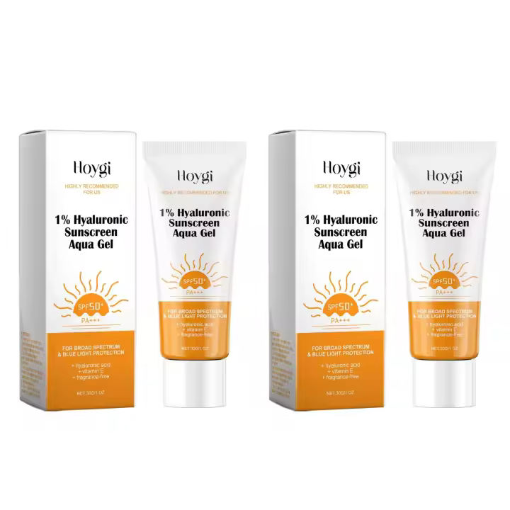 Protector solar de ácido hialurónico SPF50 + crema protectora antioxidante resistente al agua refrescante aislante de bloque solar hidratante duradero - 1