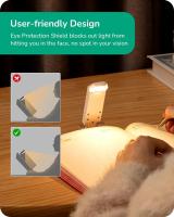 Book Light LED USB Rechargeable Reading Light Eye Protection Night Light Portable Clip Desk Light Bookmark Read Light - details 4